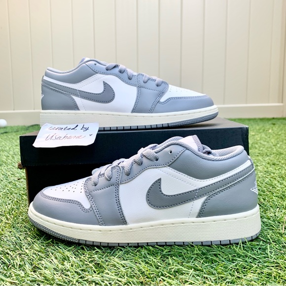 Jordan Shoes - Nike Air Jordan 1 low GS grey white shoes (rare)